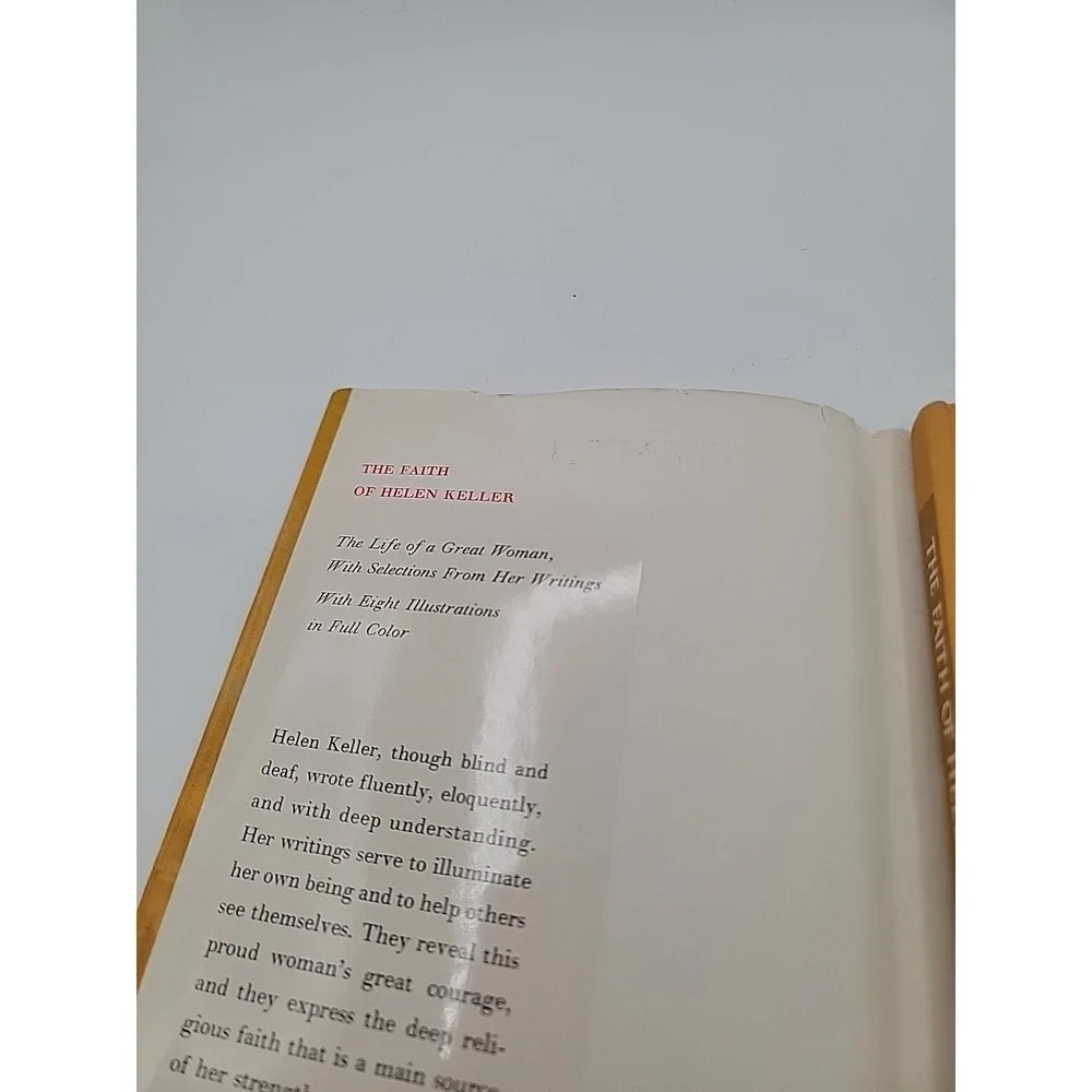 Helen Keller The Faith of Helen Keller Hardcover 1967 Hallmark Editions Good